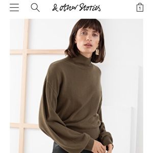 Cashmere Puff Sleeve Turtleneck | Poshmark